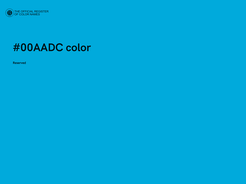 #00AADC color image