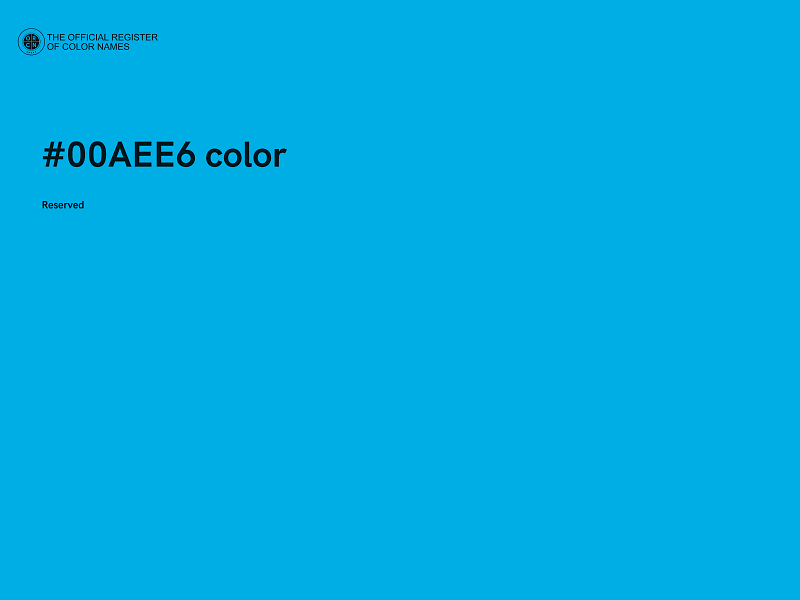 #00AEE6 color image