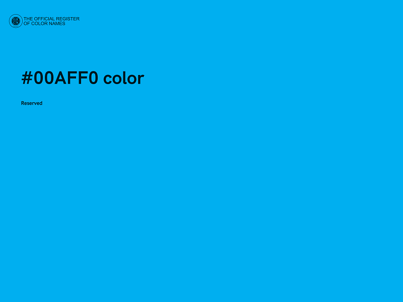 #00AFF0 color image