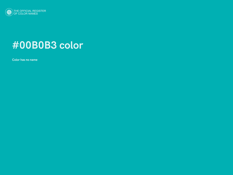 #00B0B3 color image