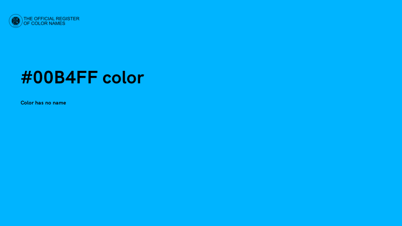 #00B4FF color image