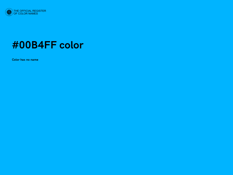 #00B4FF color image