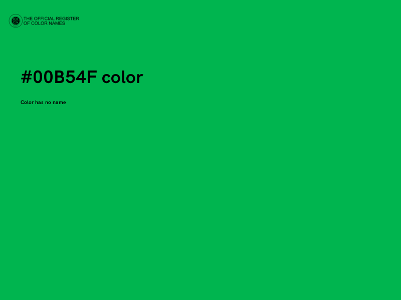 #00B54F color image