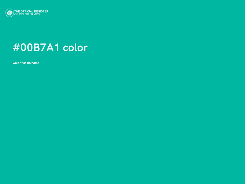 #00B7A1 color image