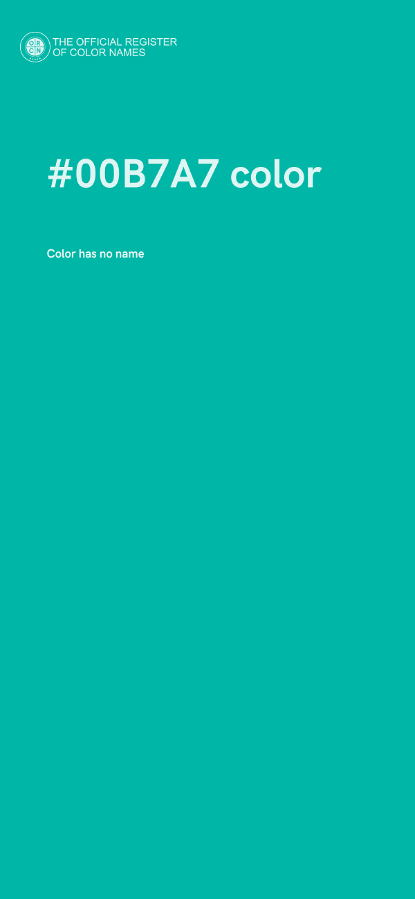 #00B7A7 color image