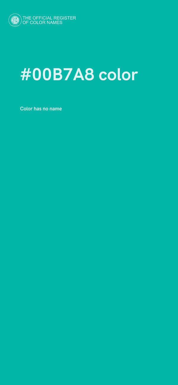 #00B7A8 color image