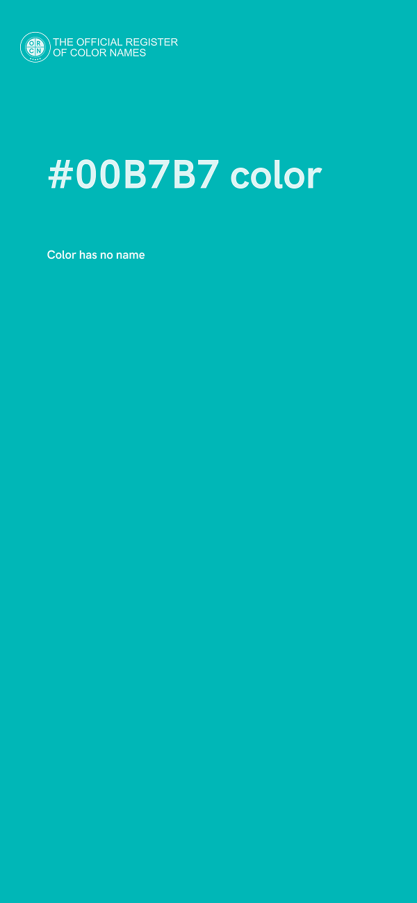 #00B7B7 color image