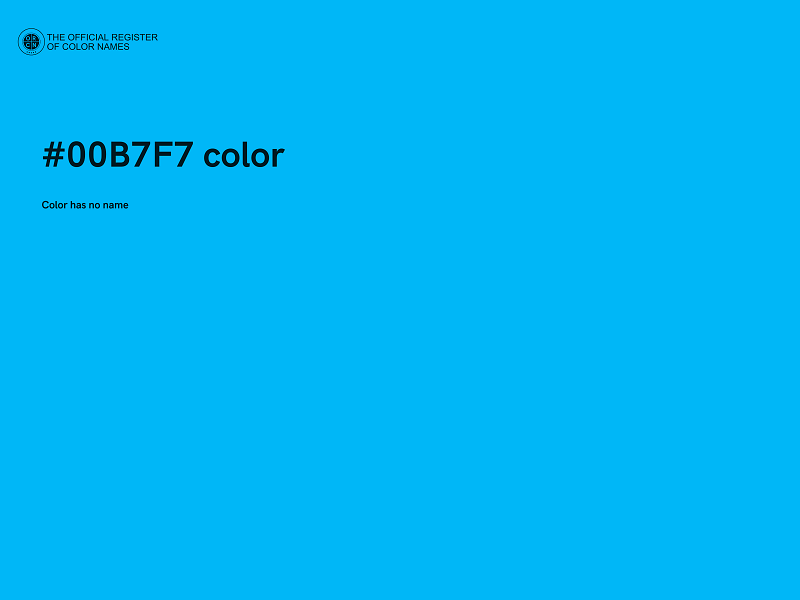 #00B7F7 color image