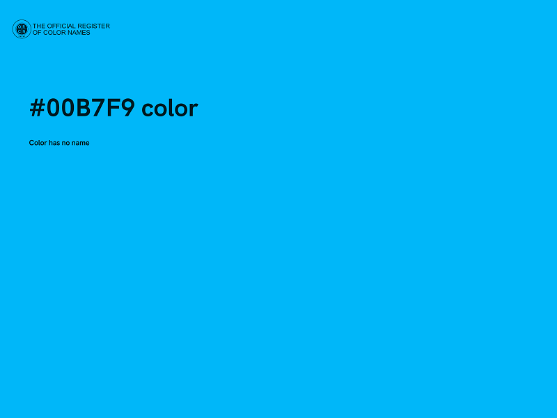 #00B7F9 color image