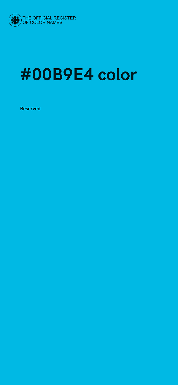 #00B9E4 color image