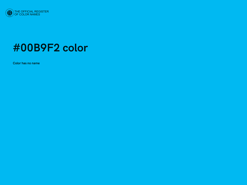 #00B9F2 color image