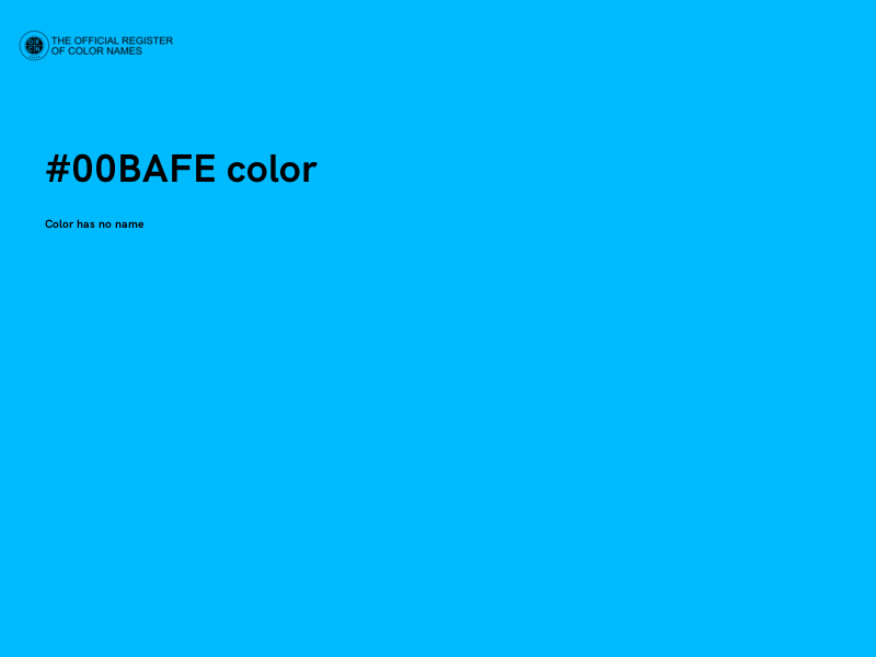 #00BAFE color image