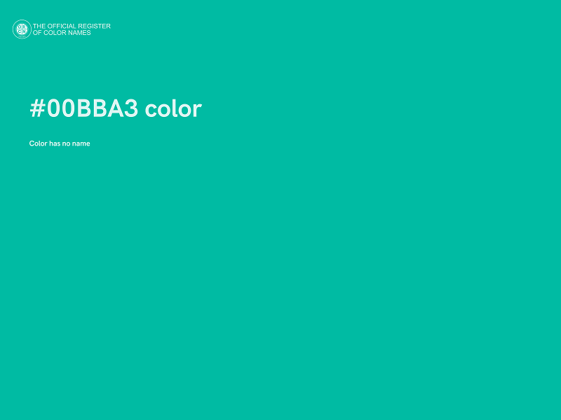 #00BBA3 color image