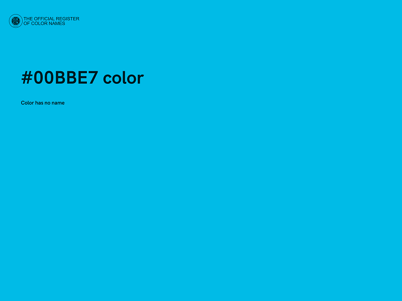 #00BBE7 color image