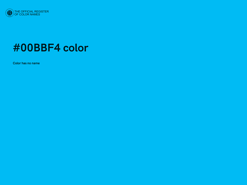 #00BBF4 color image