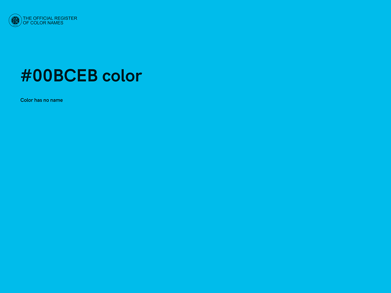 #00BCEB color image