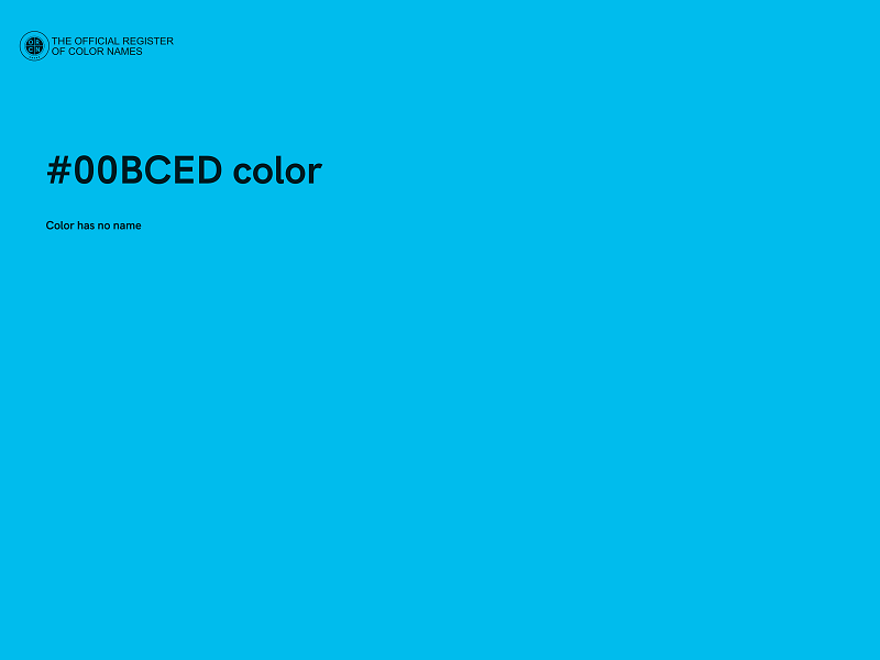 #00BCED color image