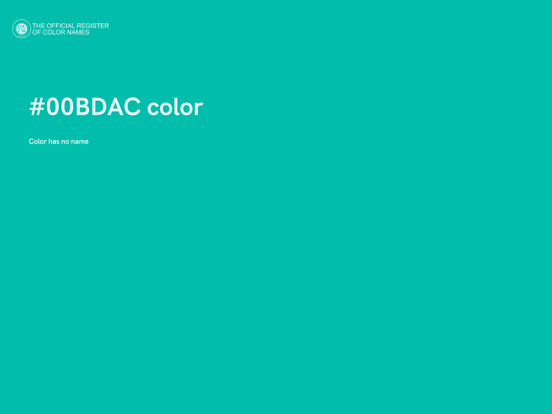 #00BDAC color image