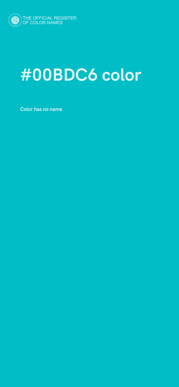 #00BDC6 color image