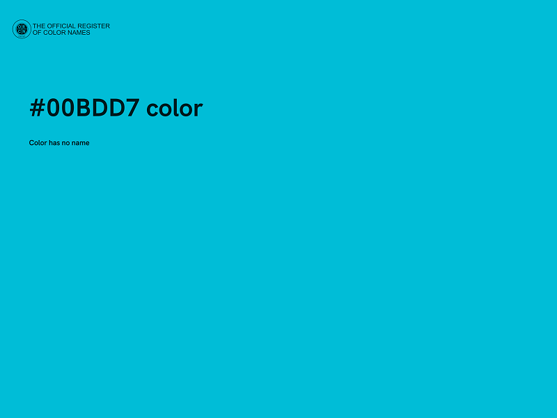 #00BDD7 color image