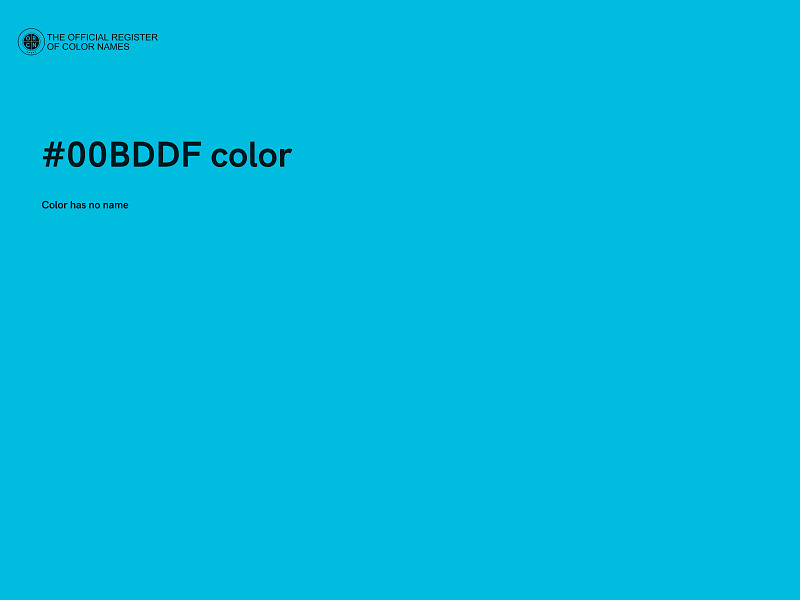 #00BDDF color image