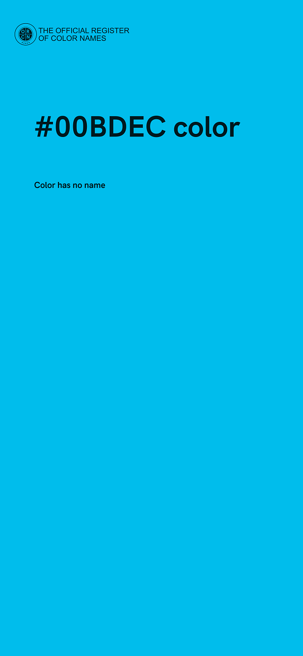 #00BDEC color image