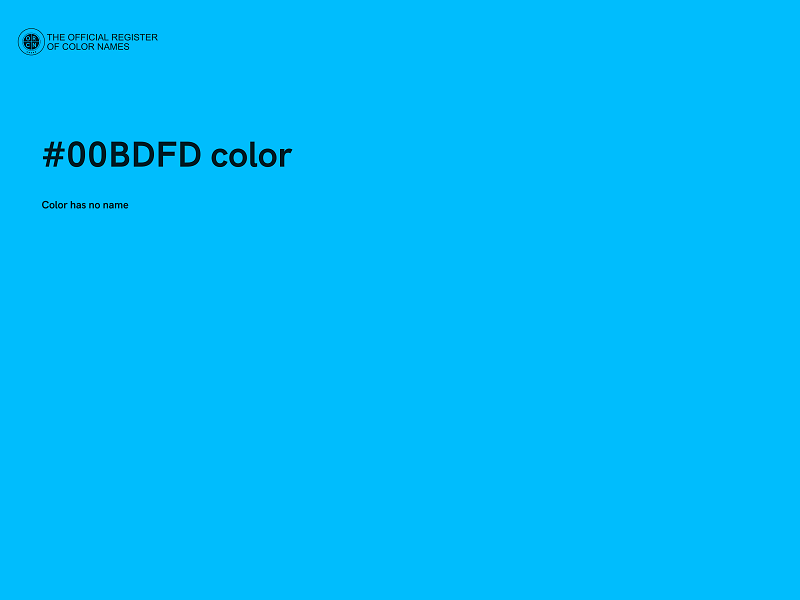 #00BDFD color image