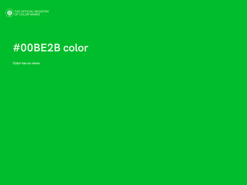 #00BE2B color image