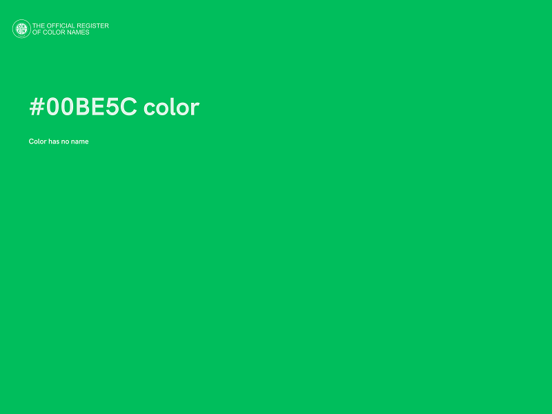 #00BE5C color image