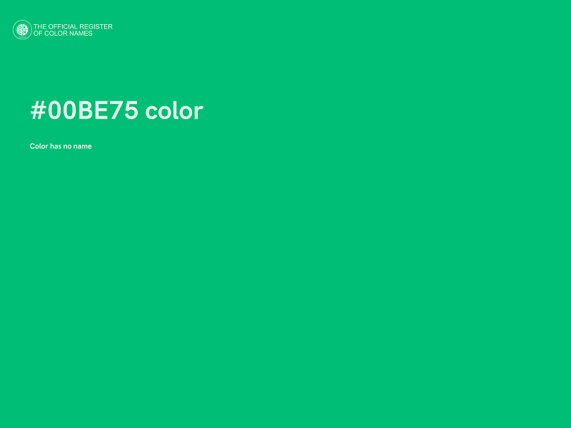 #00BE75 color image