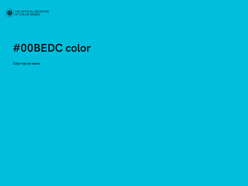 #00BEDC color image