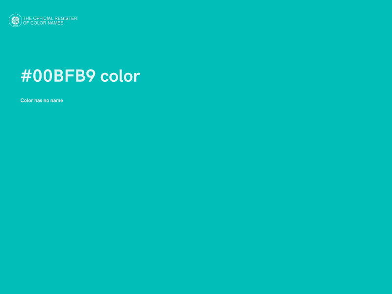 #00BFB9 color image