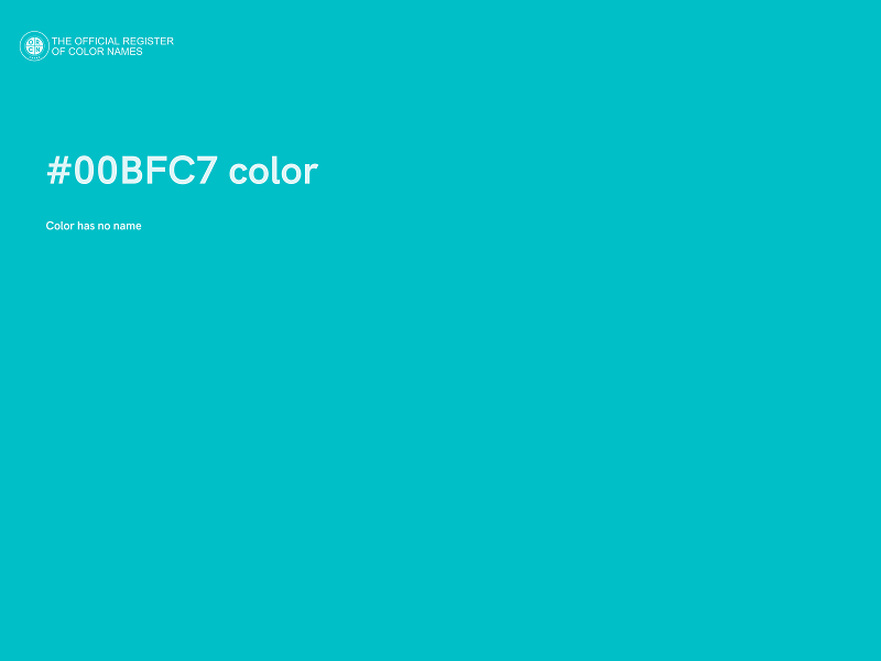 #00BFC7 color image