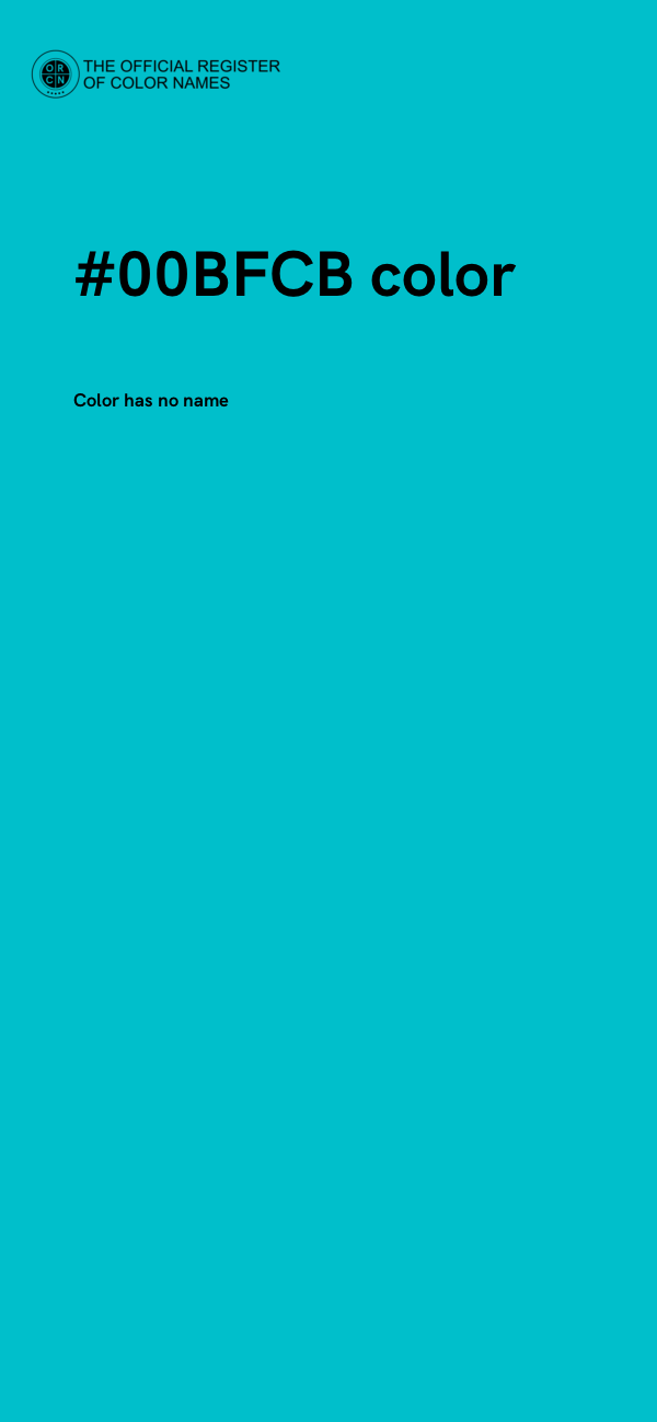 #00BFCB color image