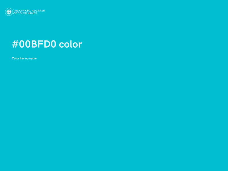 #00BFD0 color image