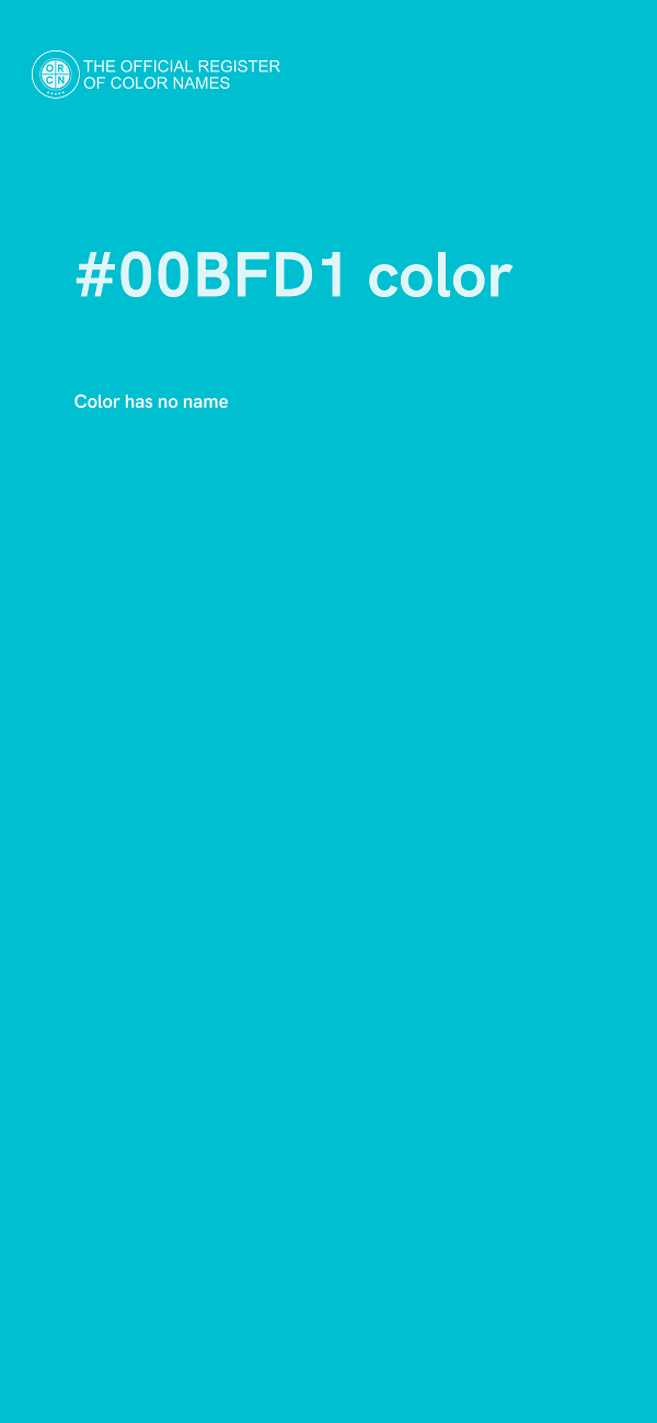 #00BFD1 color image