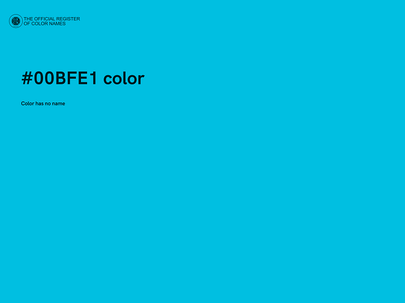 #00BFE1 color image