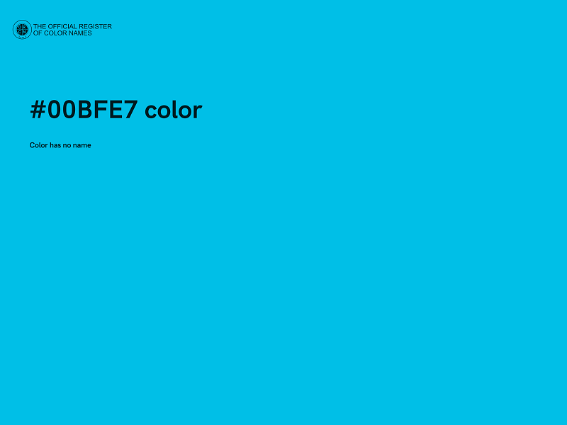 #00BFE7 color image