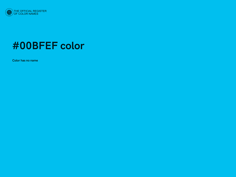 #00BFEF color image