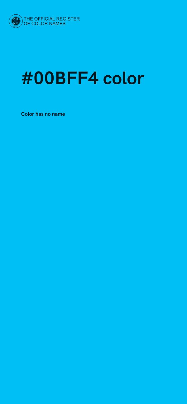 #00BFF4 color image