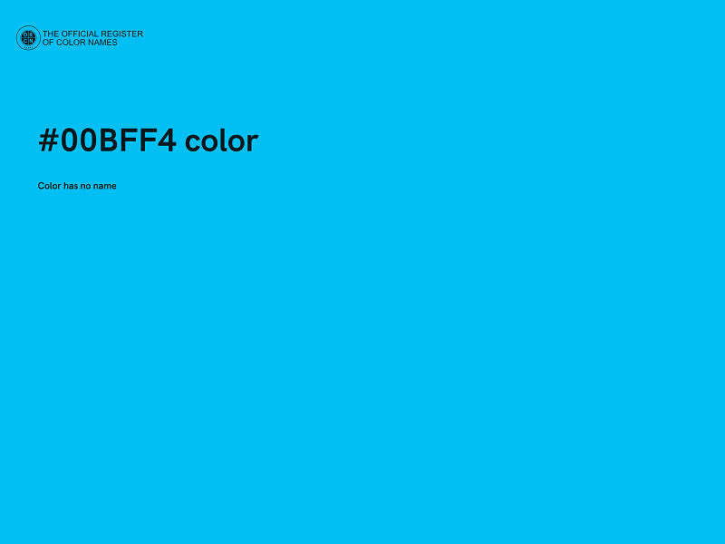 #00BFF4 color image