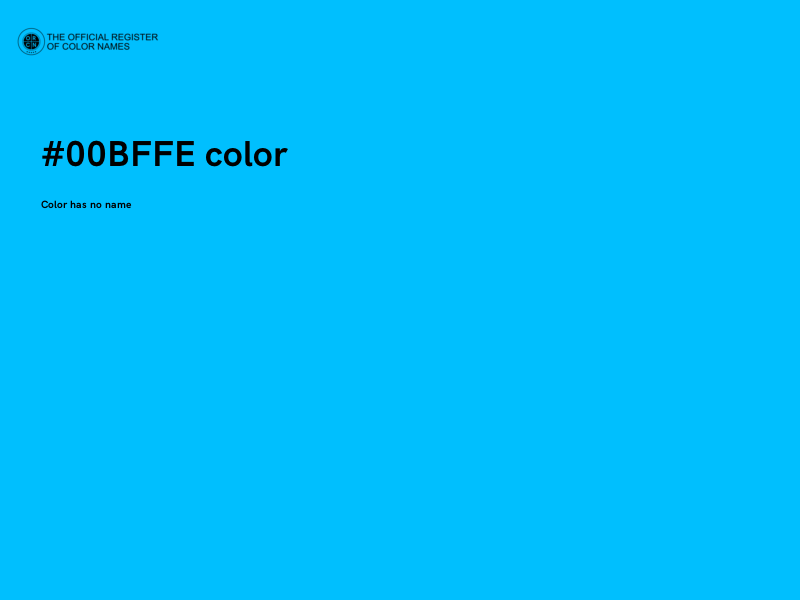 #00BFFE color image