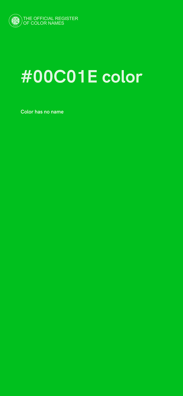 #00C01E color image