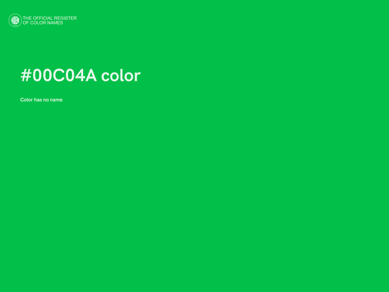 #00C04A color image