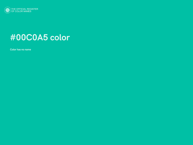 #00C0A5 color image