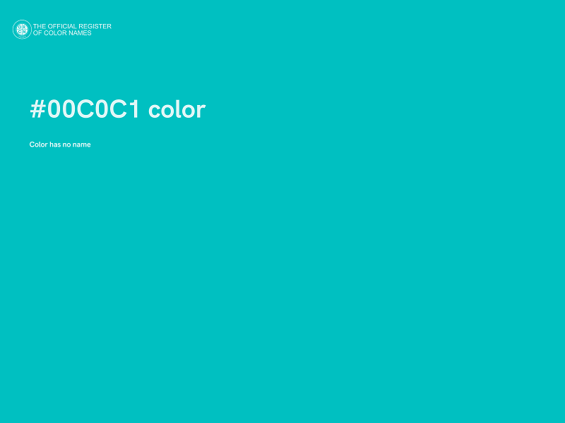 #00C0C1 color image