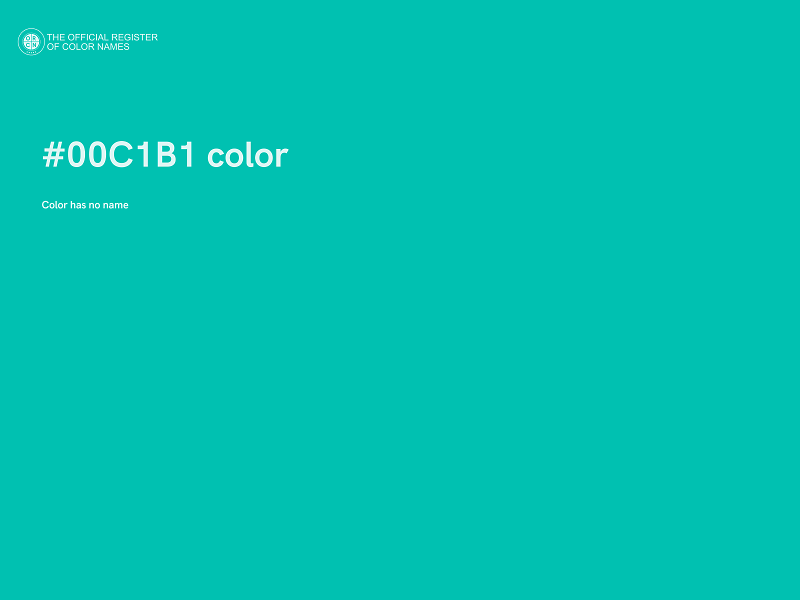 #00C1B1 color image