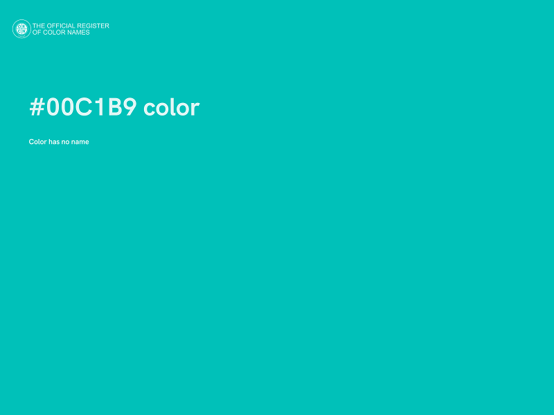 #00C1B9 color image