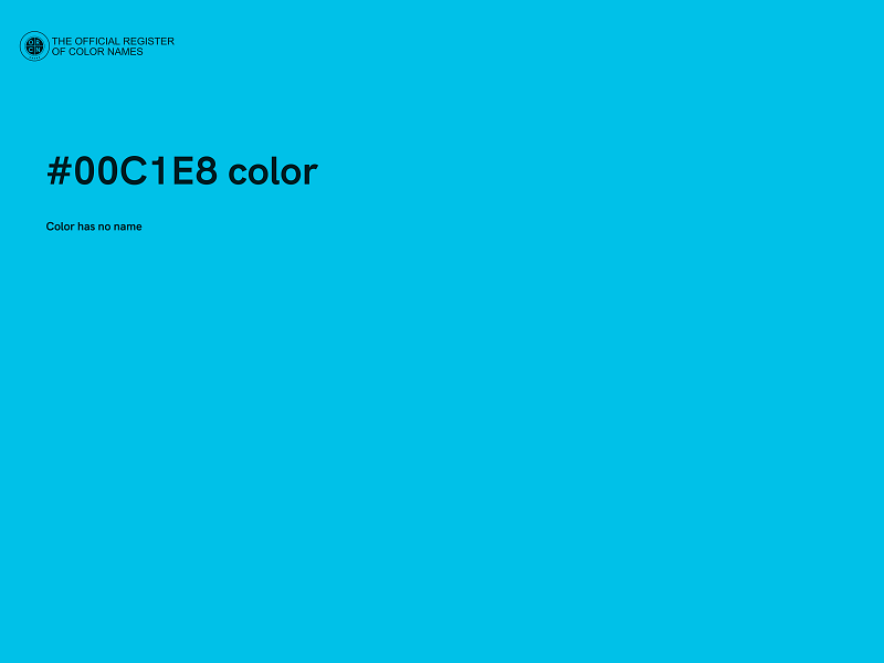 #00C1E8 color image