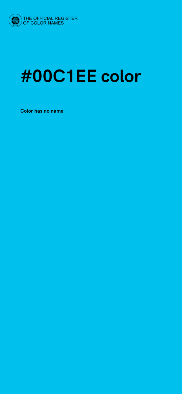 #00C1EE color image